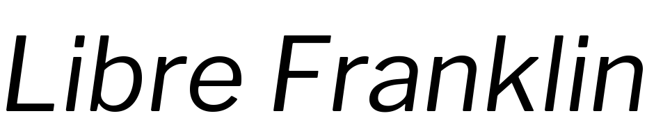 Libre Franklin Italic cкачати шрифт безкоштовно